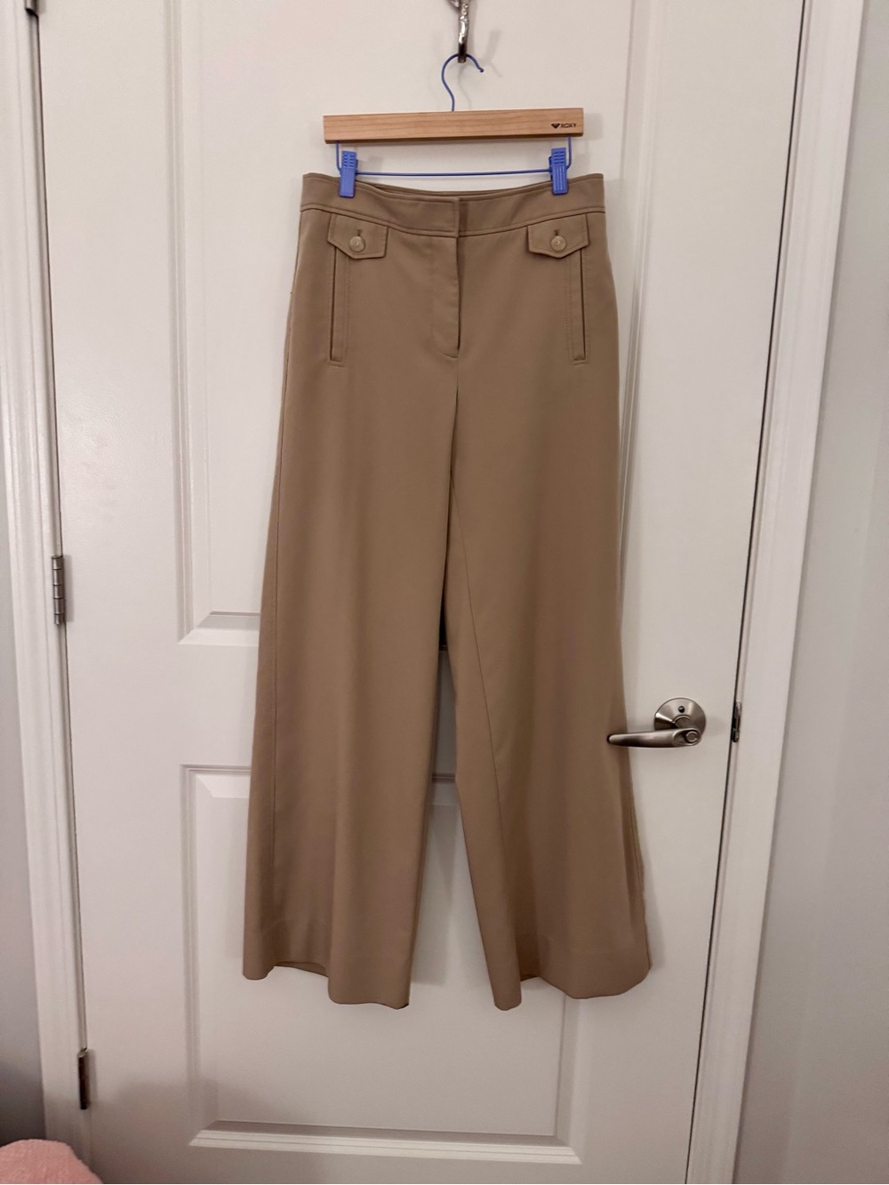 Ann Taylor Wide-Leg Pants in Khaki